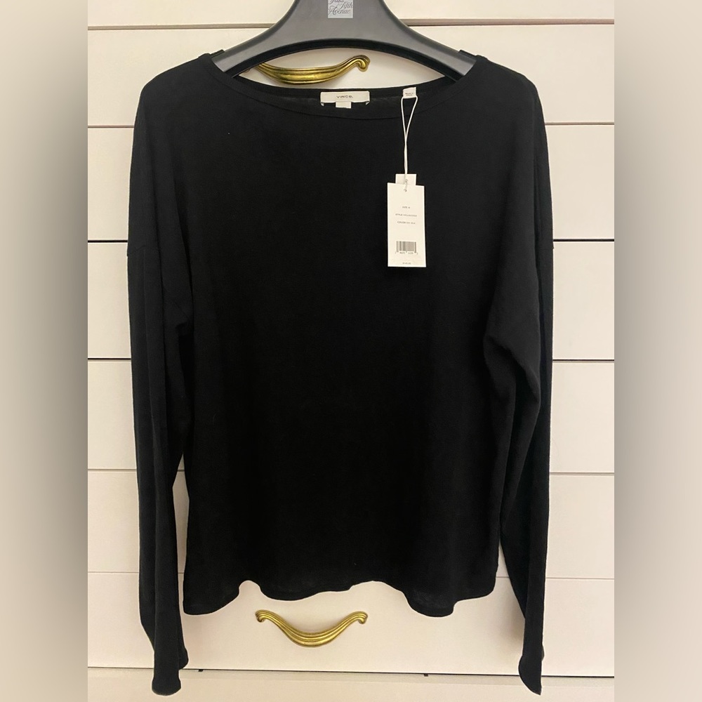Vince black long sleeve tee cotton Shirt Brand new with tags never worn.